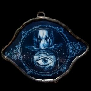 NWT Eye of Time Glass Art